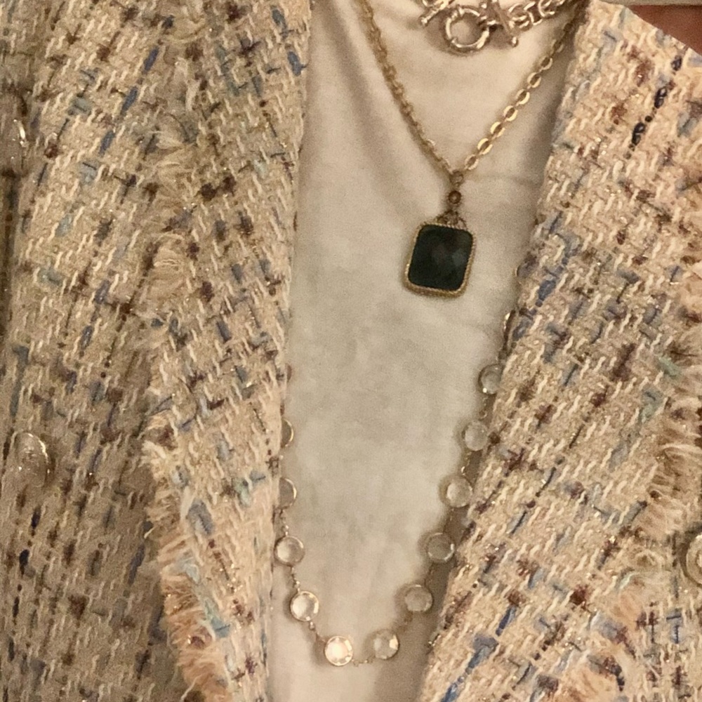 Ralph Lauren Necklace with green rectangle